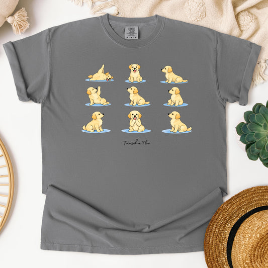 Yellow LabradorYoga Poses T-Shirt, Lab Illustration Tee, Yoga Teacher Gift, Yoga Shirt, Gift for Yoga Dog Lover, Graduation Gift