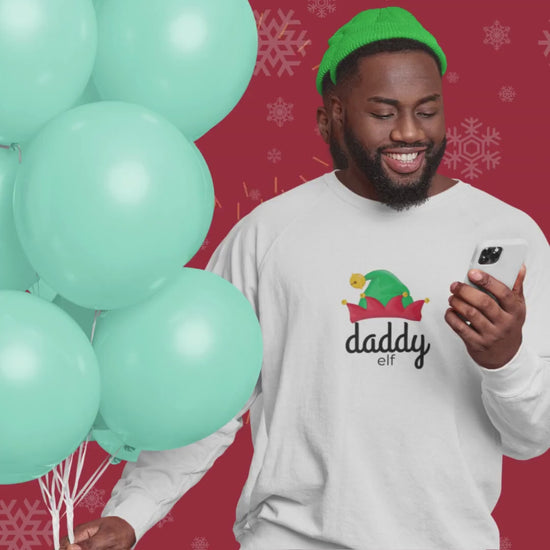 Daddy Elf Family Christmas Sweatshirt, Matching Xmas Shirts for Mom, Dad, Kids, Holiday Apparel, Festive Outfit