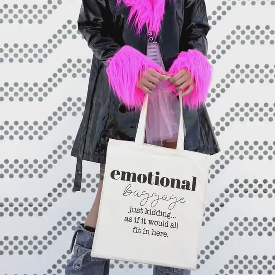 Emotional Baggage, just kidding as if it would all fit in here.Back to School,Funny Bag,Great gift tote, Mom Gift, Girlfriend gift, Sassy