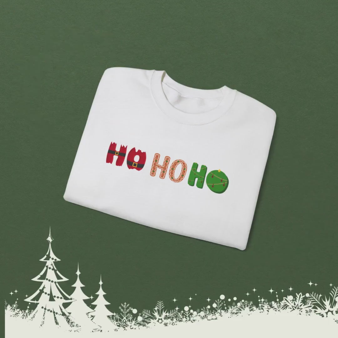 Ho Ho Ho Family Christmas Crewneck Sweatshirt! Unisex holiday crewneck, Christmas morning outfit,Cute Christmas gift,Family photo sweatshirt