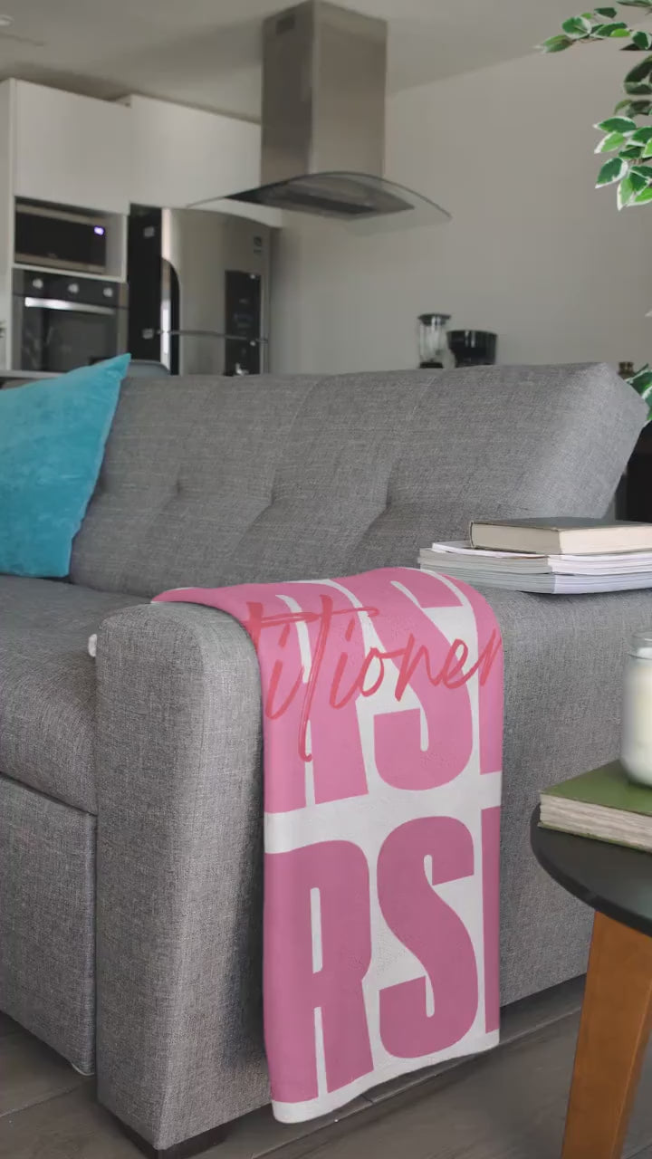 Nurse Practitioner Velveteen Blanket, Super Soft - Cozy Medical Gift, Warm Healthcare Throw, Soft Fleece Nurse Blankie, Doctor Appreciation